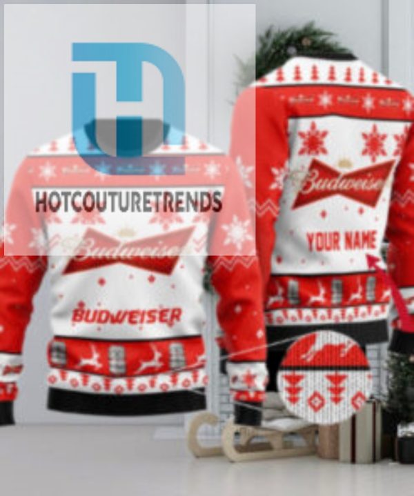 Personalized Budweiser Beer Ugly Sweater hotcouturetrends 1