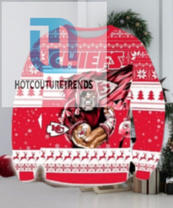 Kansas City Chiefs Superhero Holiday Ugly Christmas Sweater hotcouturetrends 1