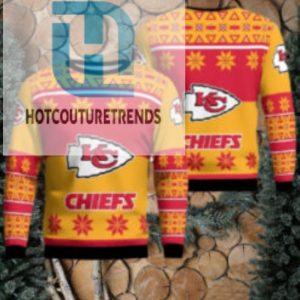 Kansas City Chiefs Logo Big Snowflake Pattern Ugly Christmas Sweater hotcouturetrends 1 1