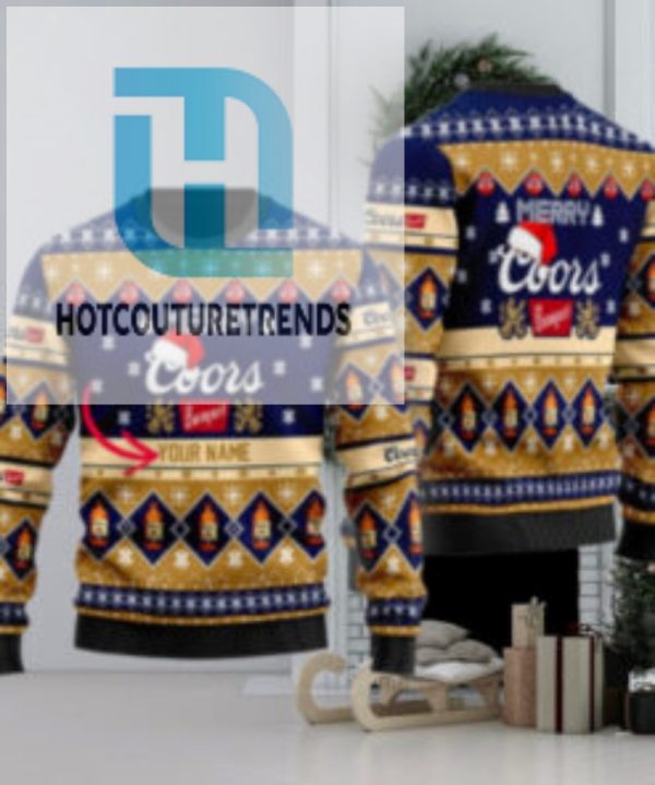 Personalized Merry Coors Banquet Christmas Ugly Sweater hotcouturetrends 1