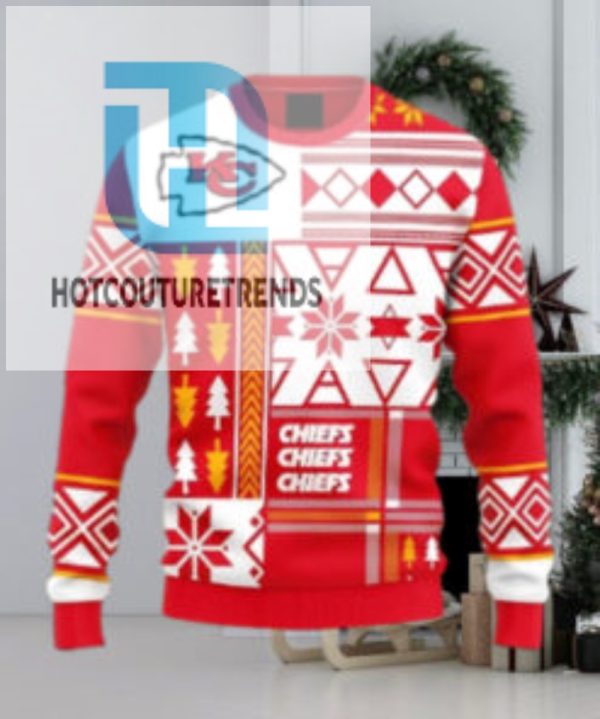 Kansas City Chiefs Holiday Geometry Ugly Christmas Sweater hotcouturetrends 1