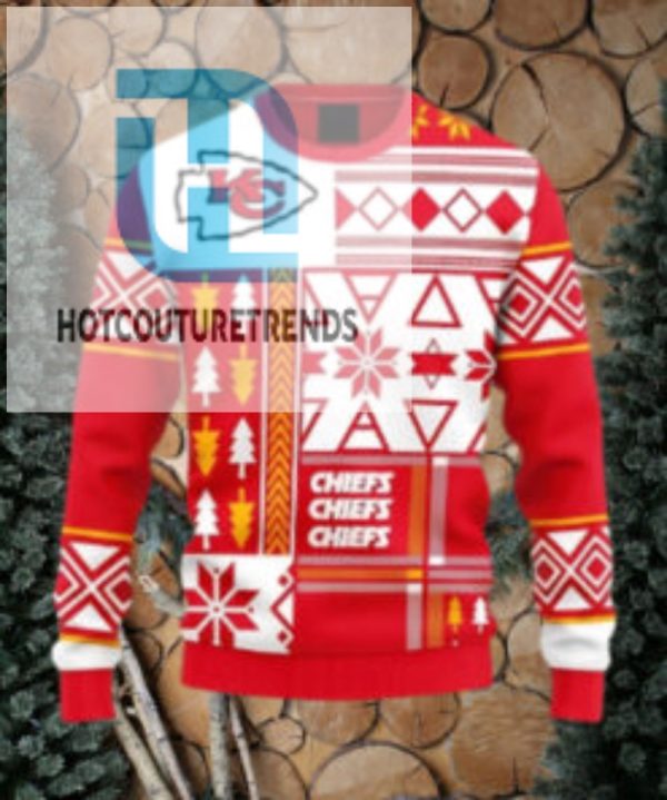 Kansas City Chiefs Holiday Geometry Ugly Christmas Sweater hotcouturetrends 1 1