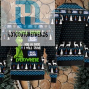 Bud Light Grinch Will Drink Everywhere Ugly Sweater hotcouturetrends 1 1