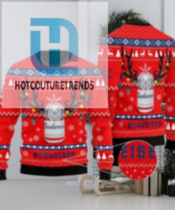 Deer Budweiser Ugly Sweater hotcouturetrends 1