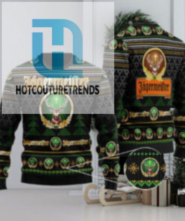 Black Jagermeister Christmas Ugly Sweater hotcouturetrends 1