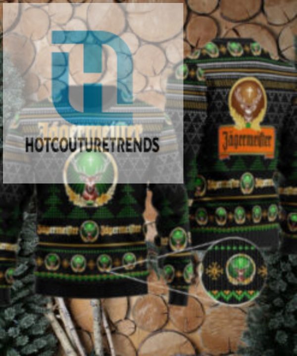 Black Jagermeister Christmas Ugly Sweater hotcouturetrends 1 1