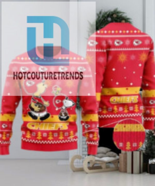 Kansas City Chiefs Funny Charlie Brown Peanuts Snoopy Ugly Christmas Sweater hotcouturetrends 1