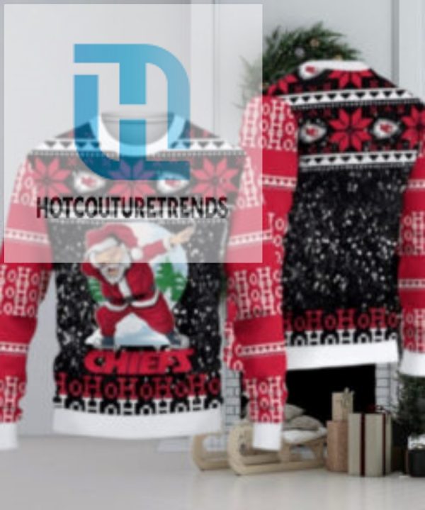 Kansas City Chiefs Santa Claus Hoho Ugly Christmas Sweater hotcouturetrends 1