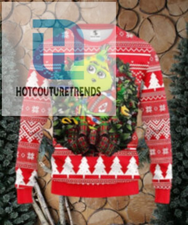 Kansas City Chiefs Grinch Hug Ugly Christmas Sweater hotcouturetrends 1 1