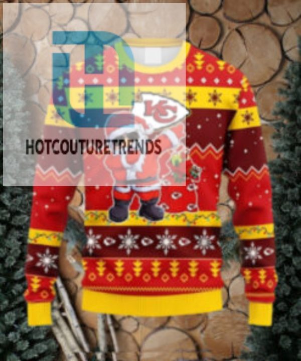 Kansas City Chiefs Dabbing Santa Claus Christmas Ugly Sweater hotcouturetrends 1 1