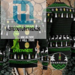 Ballantine Grinch Will Drink Everywhere Ugly Sweater hotcouturetrends 1 1