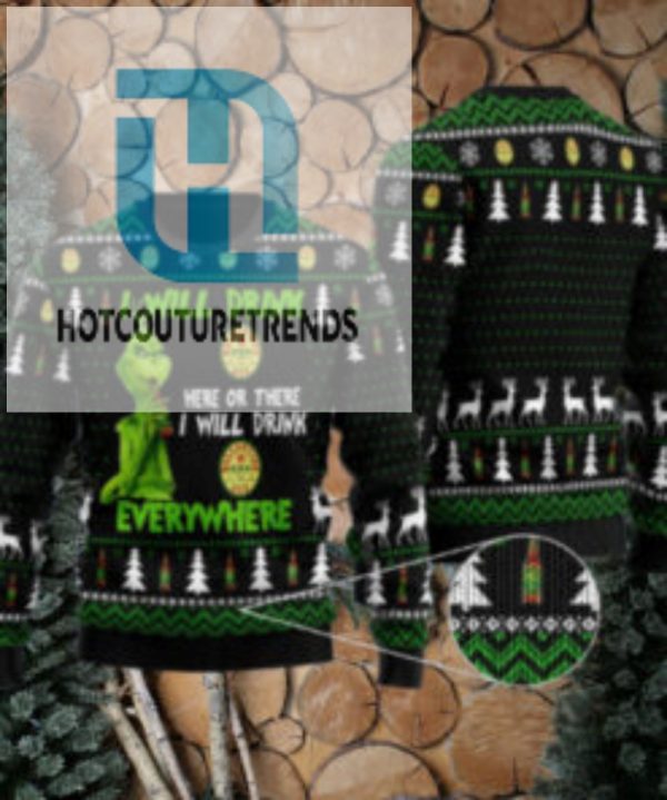 Ballantine Grinch Will Drink Everywhere Ugly Sweater hotcouturetrends 1 1