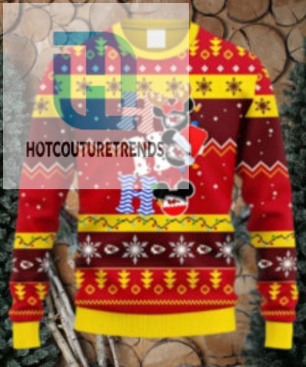 Kansas City Chiefs Hohoho Mickey Christmas Ugly Sweater hotcouturetrends 1 1