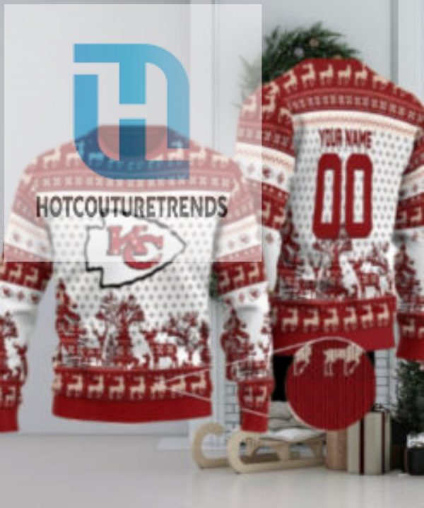 Kansas City Chiefs Personalized Reindee Ugly Christmas Sweater hotcouturetrends 1