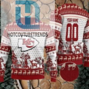 Kansas City Chiefs Personalized Reindee Ugly Christmas Sweater hotcouturetrends 1 1