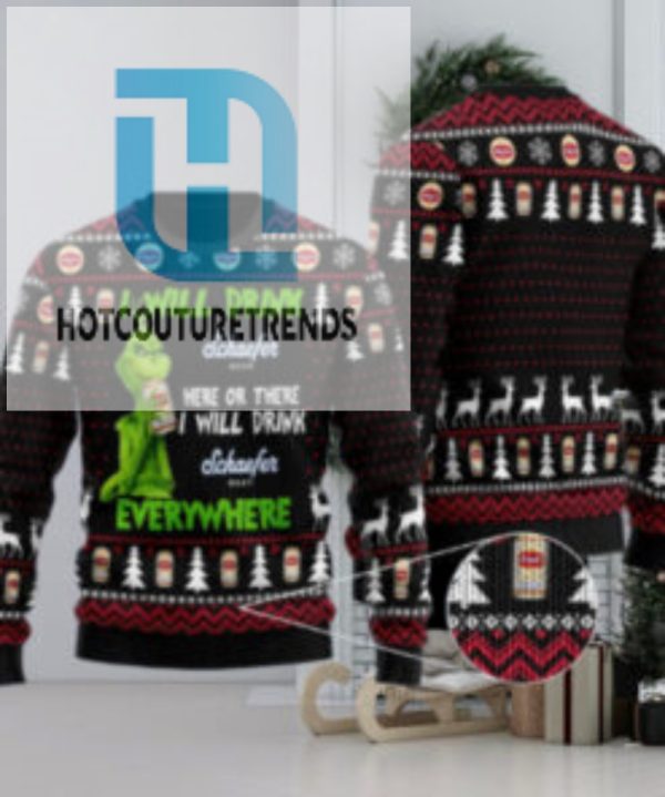 Schaefer Grinch Will Drink Everywhere Ugly Sweater hotcouturetrends 1