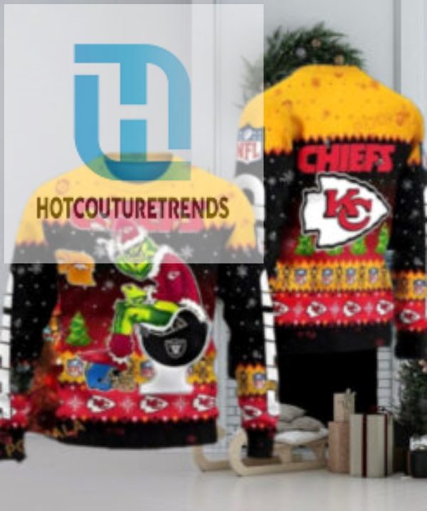 Nfl Chiefs Grinch Collab Ultimate Ugly Christmas Sweater hotcouturetrends 1