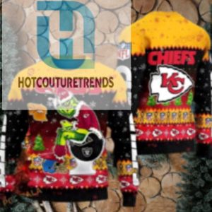 Nfl Chiefs Grinch Collab Ultimate Ugly Christmas Sweater hotcouturetrends 1 1