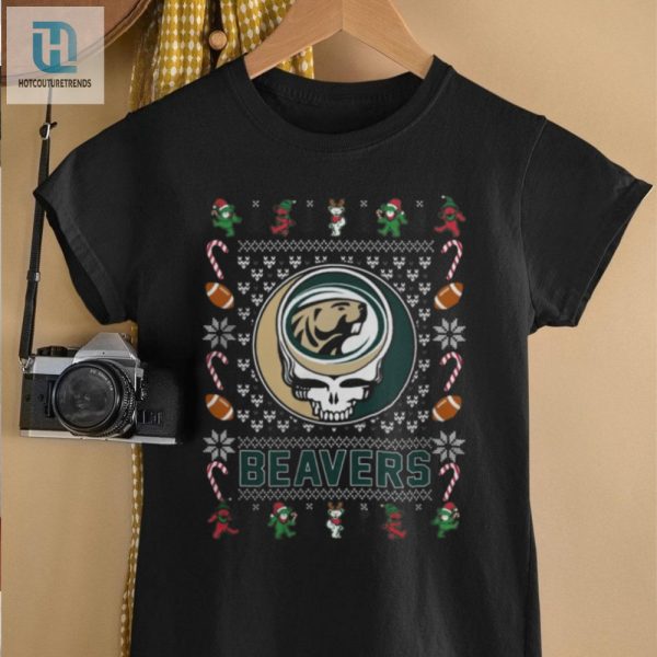 Bemidji State Beavers X Grateful Dead Christmas Ugly Sweater Black Merch Shirt hotcouturetrends 1