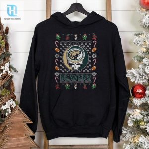 Bemidji State Beavers X Grateful Dead Christmas Ugly Sweater Black Merch Shirt hotcouturetrends 1 1