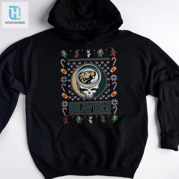 Bemidji State Beavers X Grateful Dead Christmas Ugly Sweater Black Merch Shirt hotcouturetrends 1 3