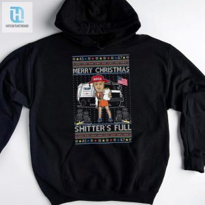 Donald Trump Merry Christmas Shitters Full Funny Ugly Christmas Sweatshirt hotcouturetrends 1 3