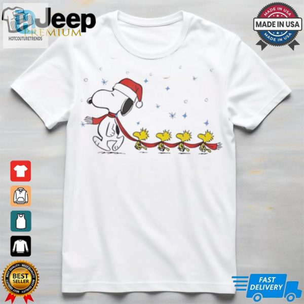 Snoopy And Woodstock Christmas Abbey Road Shirt hotcouturetrends 1 2