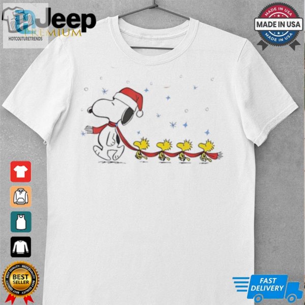 Snoopy And Woodstock Christmas Abbey Road Shirt hotcouturetrends 1 3