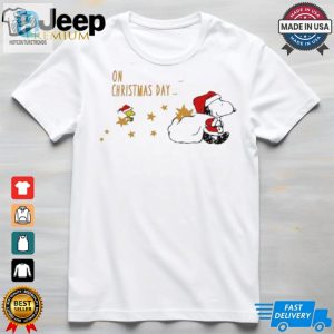 Snoopy And Woodstock On Christmas Day Abbey Road Shirt hotcouturetrends 1 2