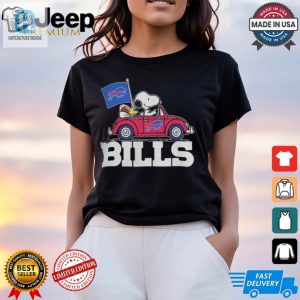 Buffalo Bills Peanuts Snoopy And Woodstock On Car T Shirt hotcouturetrends 1 2