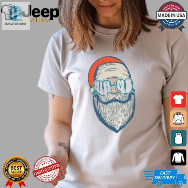 Santa In Miami Football Fans Shirt hotcouturetrends 1