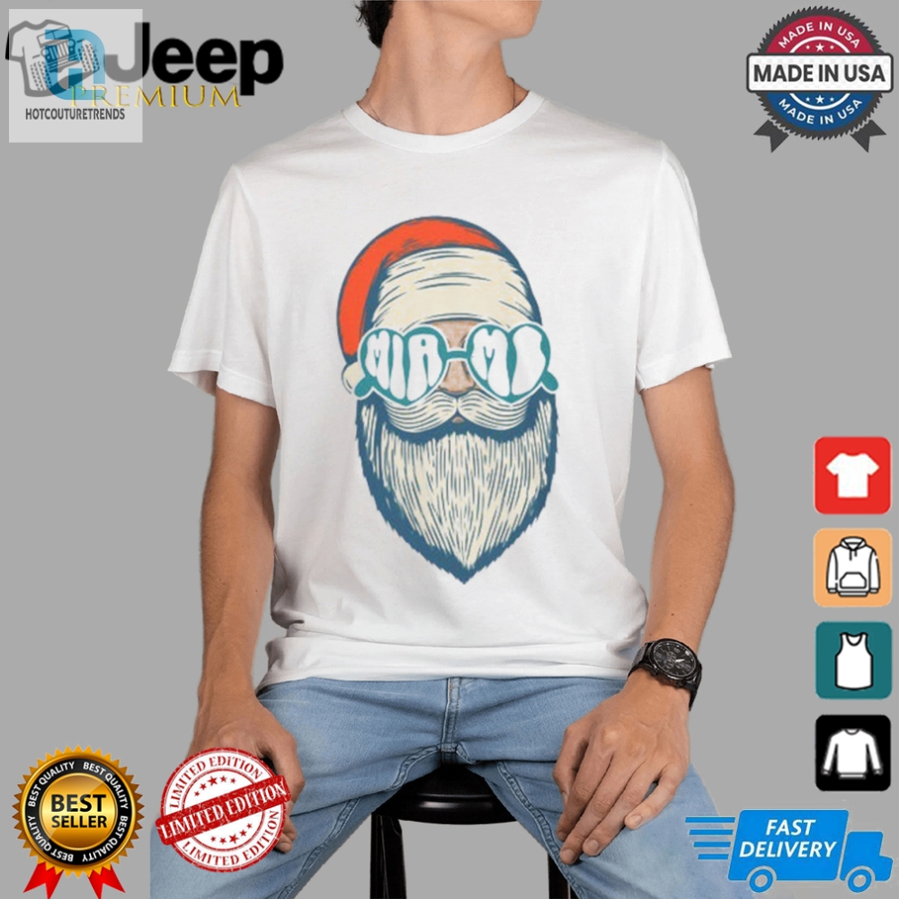 Santa In Miami Football Fans Shirt 