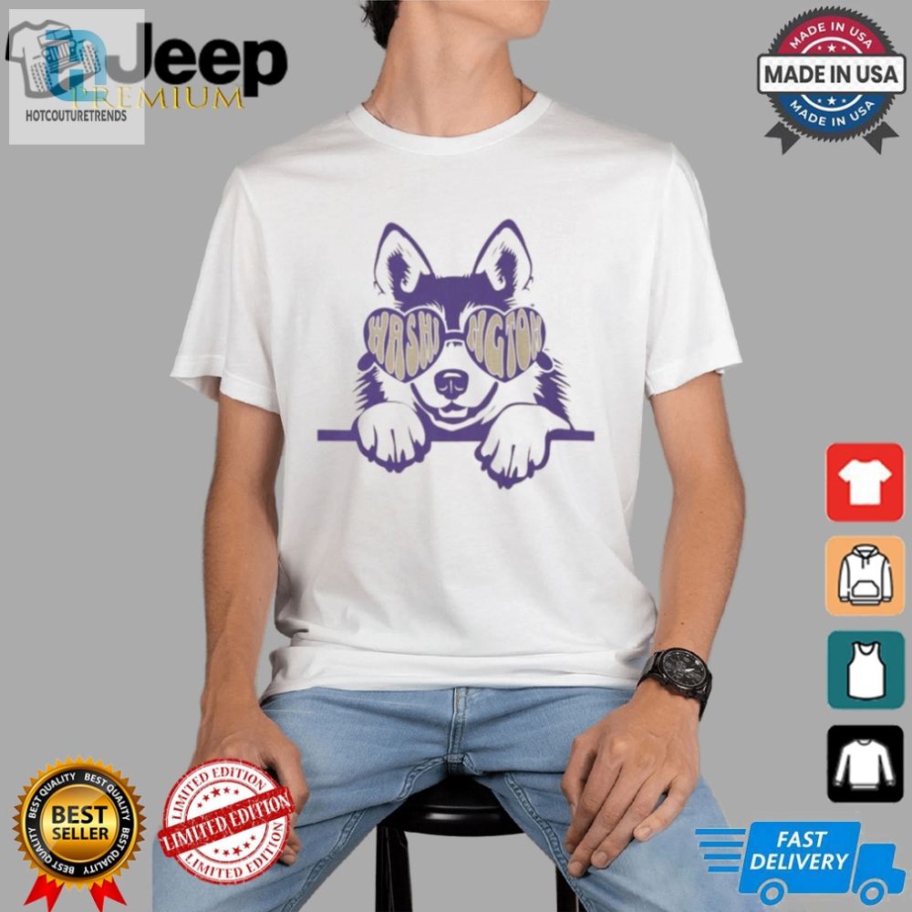 Husky With Sunglasses T Shirt 