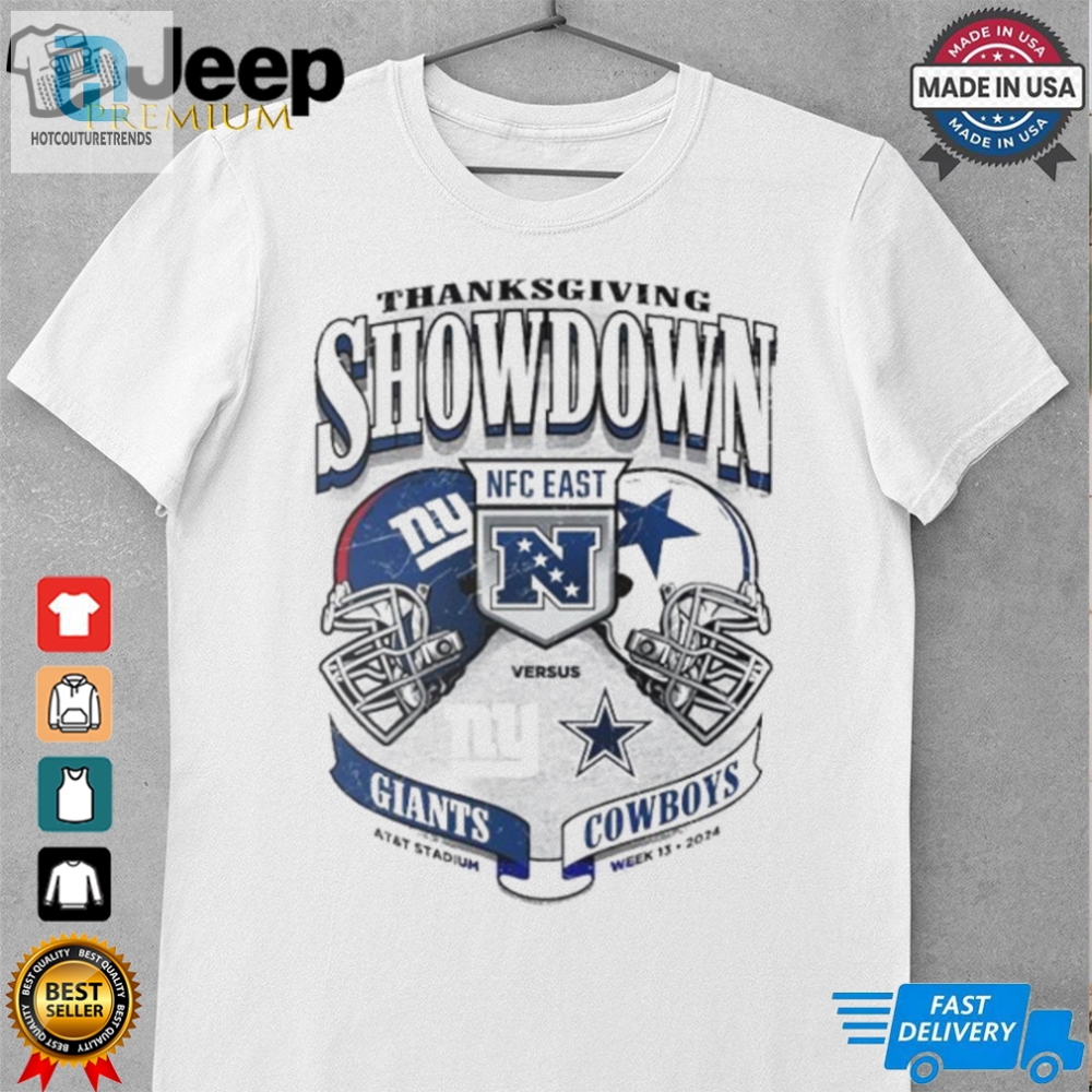 Official Dallas Cowboys Vs. New York Giants Week 13 2024 Nfc East Thanksgiving Showdown Game Day Shirt 